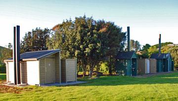 Toilet and shower facilities at the Otamure Bay campsite