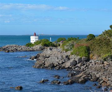 Bluff Lighthouse at the southern tip of New Zealand
