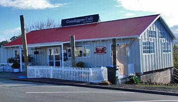 The Gumdiggers Cafe across the road