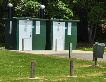 Public toilets on the upper reserve