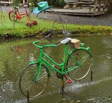 Water powered cyclist