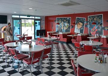 The diner seating area