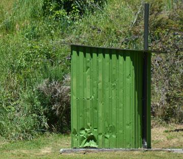 Tin shed public toilet