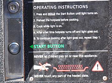 Instructions for using the barbeque