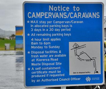 Campervans and Caravans sign