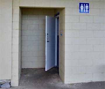 Toilets available underneath the club rooms