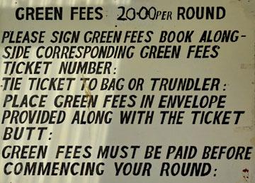 Very reasonable green fees