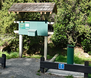 Kiosk for paying camping fees