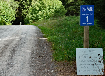 Access to the Great Taste Cycletrail