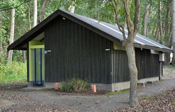 Public toilets in the main park and camping area