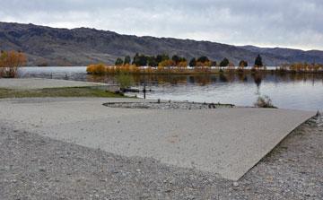 Boat ramp for access to the lake
