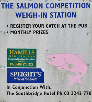 Salmon competition sign