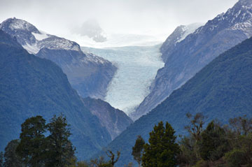 View of Fox Glacier in the distance