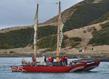 Maori sailing boat