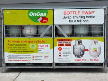 Bottle swap for gas cylinders