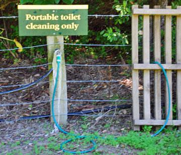 Water for cleaning portable toilets