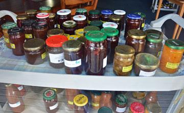 Local Preserves for sale in the cafe