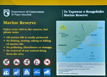 Marine Reserve sign