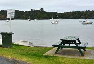 Picnic table overlooking the beach