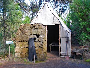 Gumdigger shanty at the Kauri Gumdiggers Park