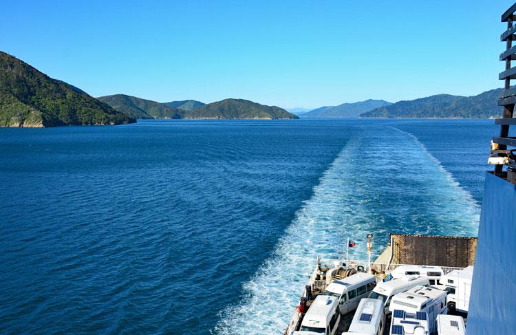 Leaving Wellington on the Ferry to the South Island