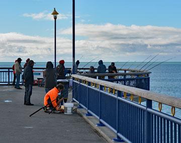 Fishing from the Pier in New Brighton, Christchurch