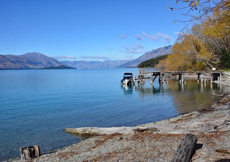 Lake Whakatipu as viewed from Kinloch Campsite