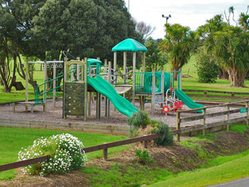 Children's playground near the parking area