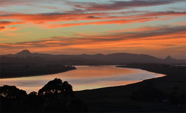 Sunrise over the Northern Wairoa River