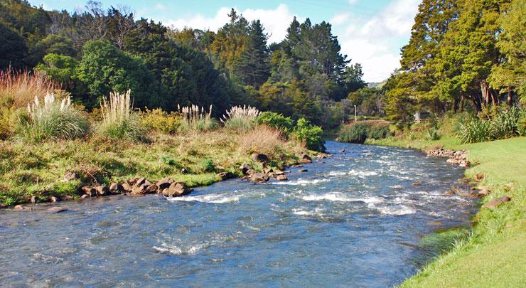 River running past the campsite