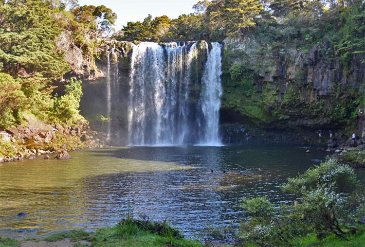 Rainbow Falls at the base of the water fall