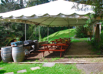 Covered outside dining area