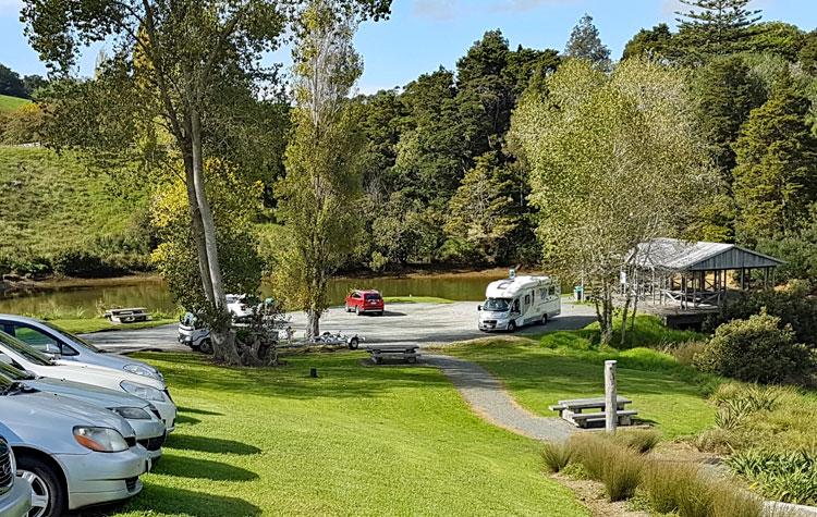 View over the lower reserve parking area