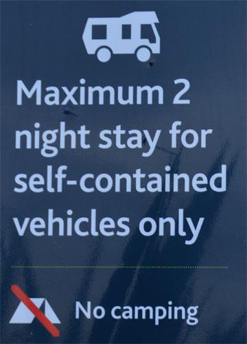 Freedom Camping sign