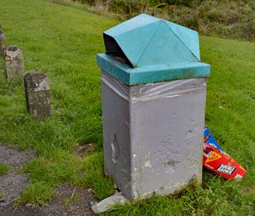 Council maintained rubbish bin