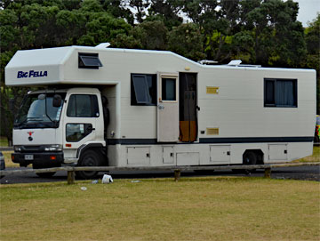 Overnight parking at Long Bay Regional Park