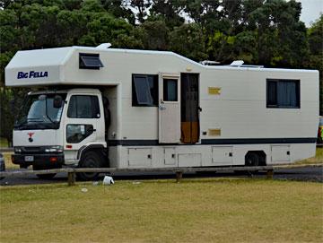 Overnight parking at Long Bay Regional Park