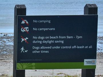 No camping sign