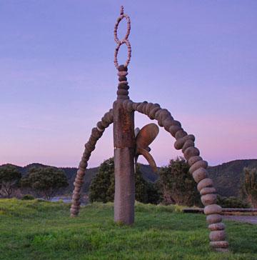 Memorial to the Rainbow Warrior - sunk by French agents in 1985