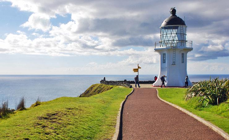 Approaching the Cape Reinga lighthouse