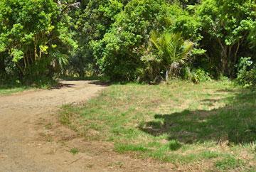 Parking area and driveway near the river