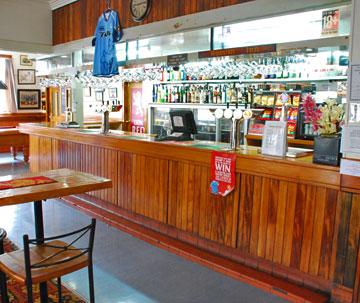 The bar inside the hotel - on a quiet day