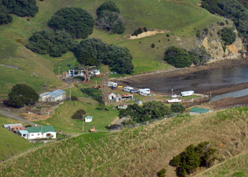 View of the small harbour community