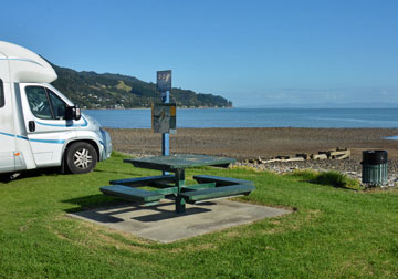 Beachfront parking, where we'd much prefer to park