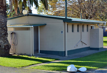 Toilet and shower block