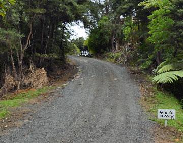 Access road to the campground