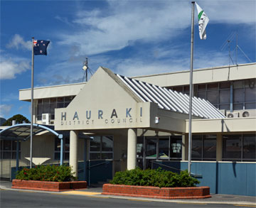 Front entrance to the Hauraki District Council in Paeroa