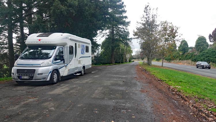 Rest stop parking