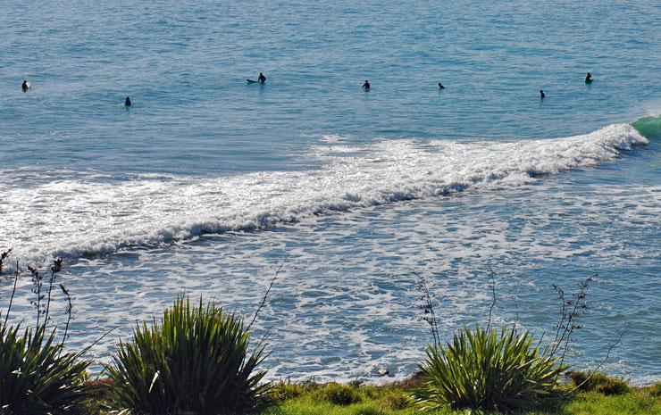 Surfers out in the water