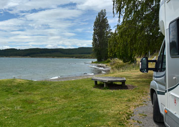 Parking by the lake front